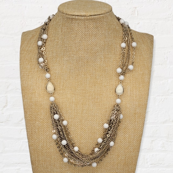 LOFT Multi Strand Statement Necklace - Picture 1 of 8